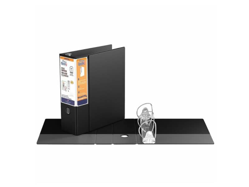 Relieur QuickFit à anneaux en D verrouillables 4" noir