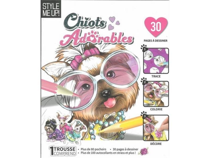 Chiots adorables 30 pages à dessiner
