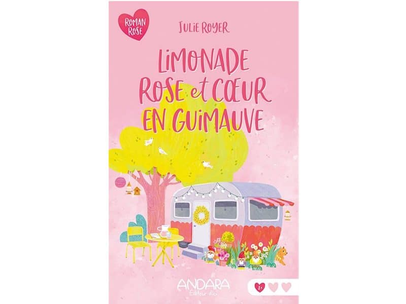 Limonade rose et coeur en guimauve