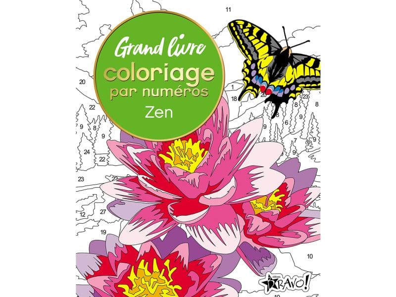 Grand livre coloriages par numéros Zen