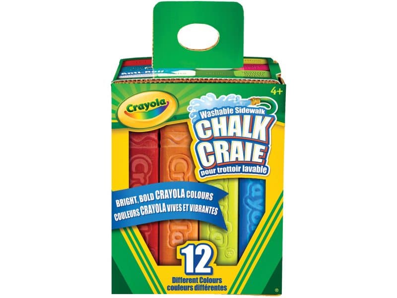 12 bâtons de craie lavable pour trottoir Crayola